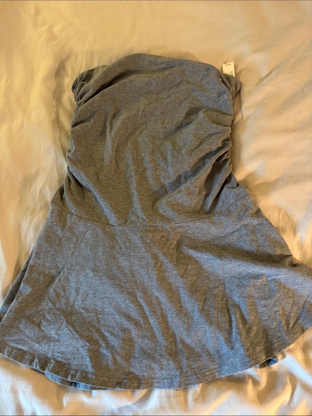 Strapless Gray Tube Top Romper